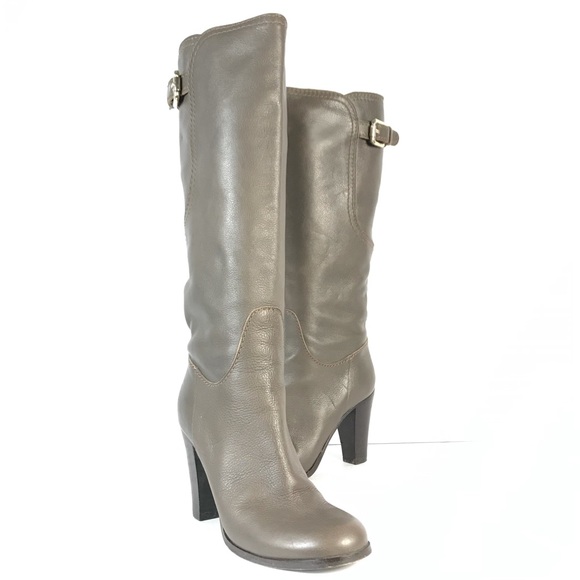 MaxMara Grey Leather Boots - Picture 2 of 7